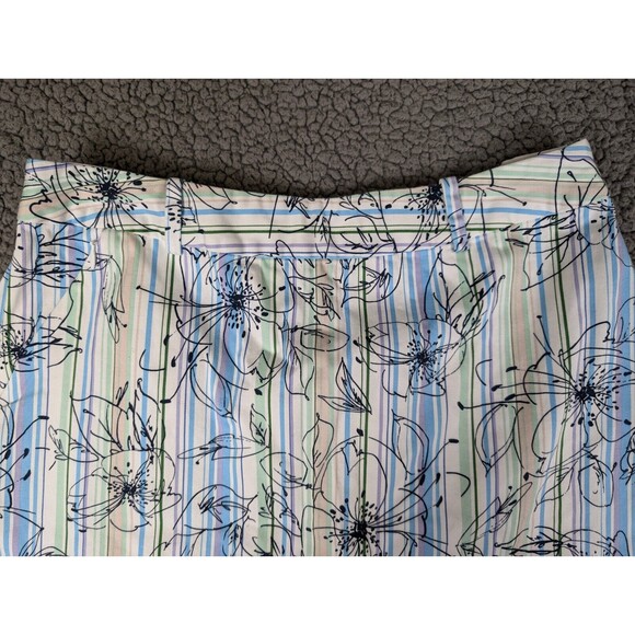 Tehama by Nancy Haley Skort Blue Floral Print Pockets Golf Size 4 Stretch - Picture 3 of 14